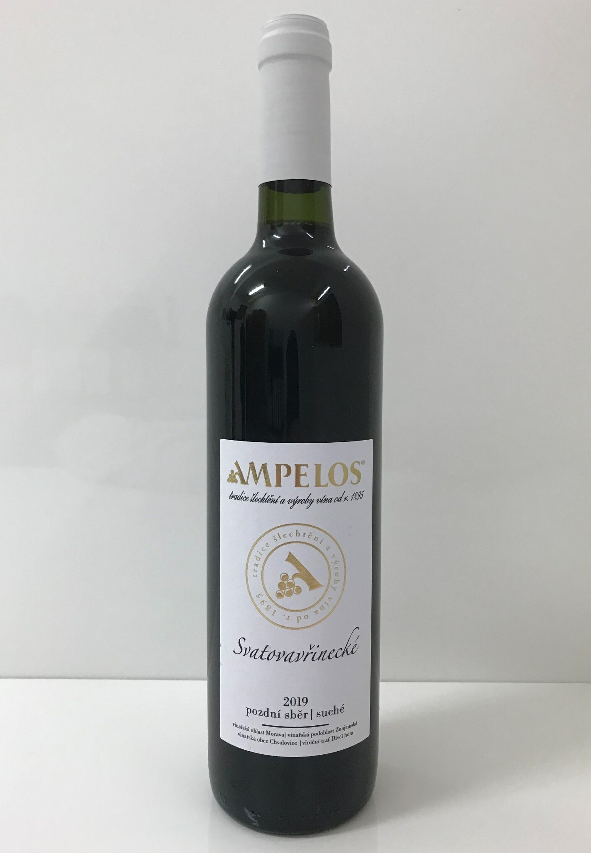 Víno červené Svatovavřinecké PS 2019 Ampelos (tiché víno) 0,75l